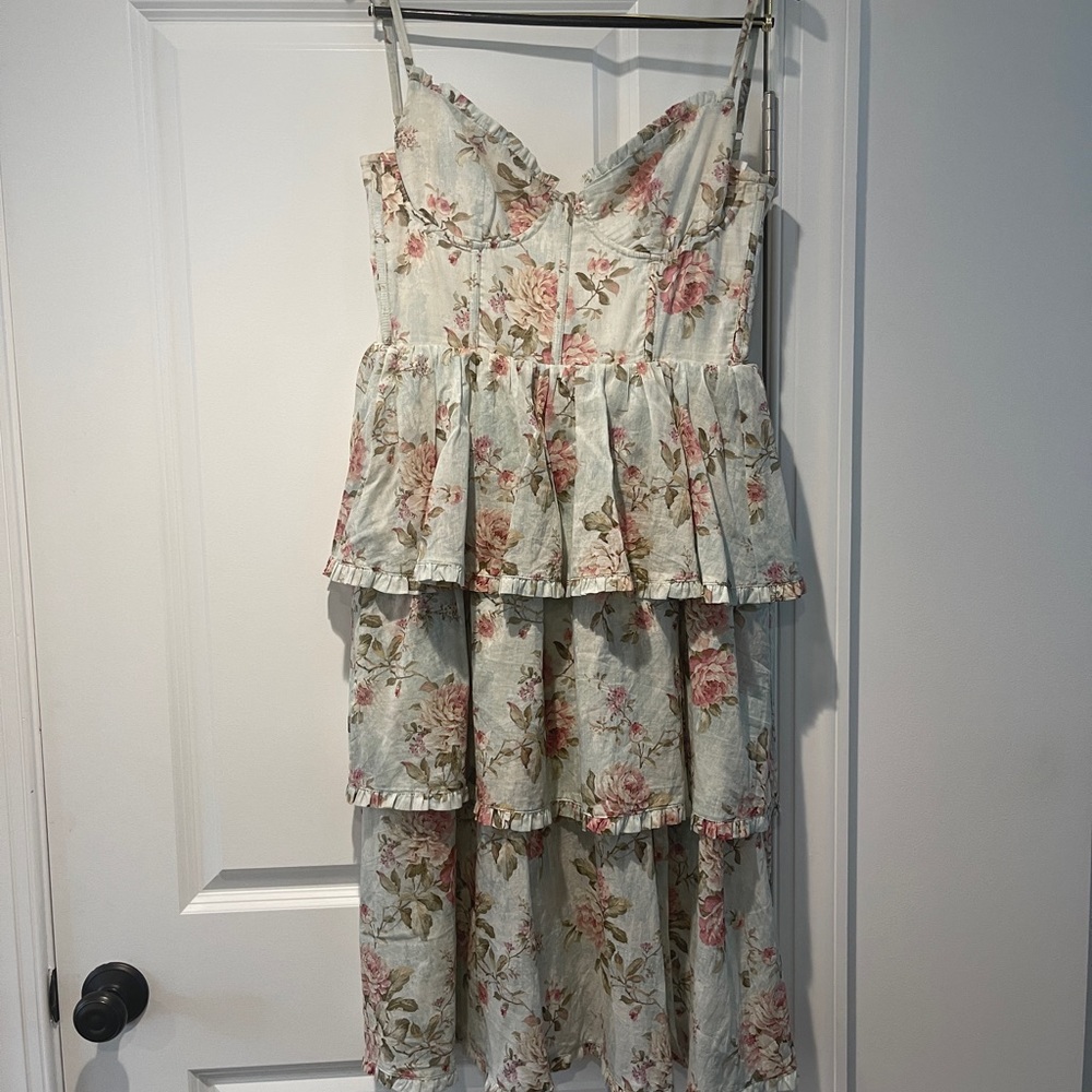 V.Chapman Margherita Dress in tapestry rose